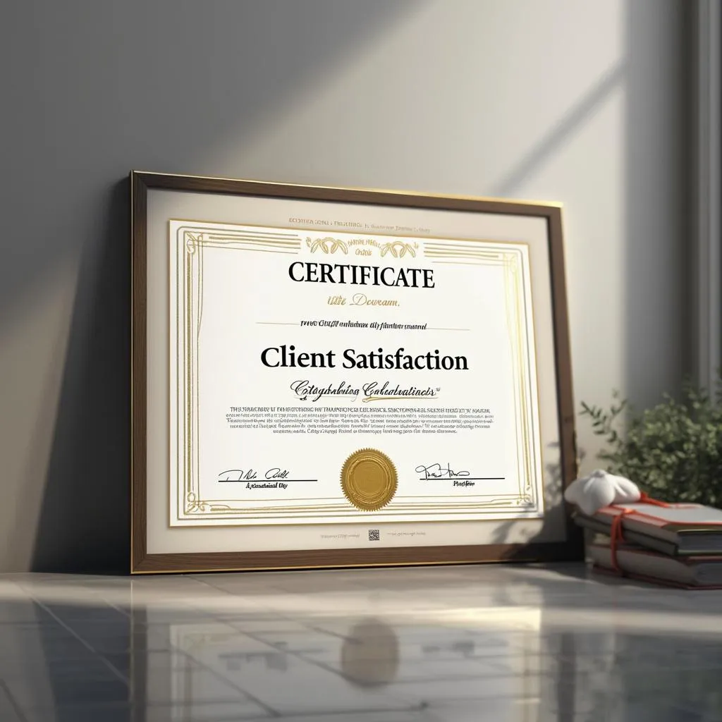 Client Satisfaction Excellence certificate