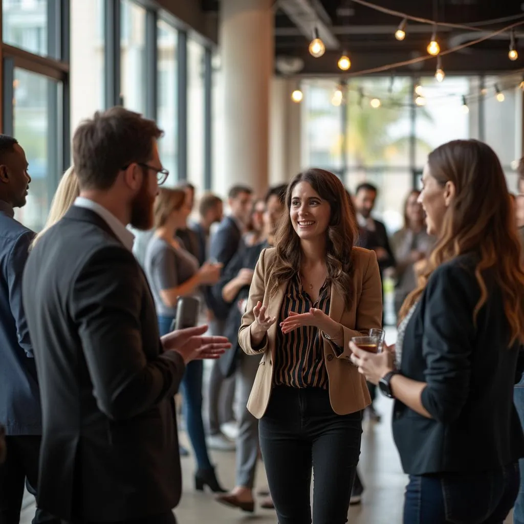 Business community networking event